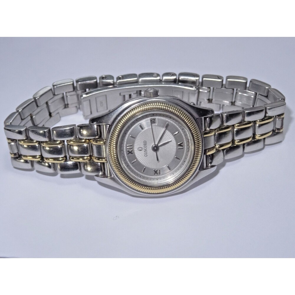 26mm Concord Steeplechase  2Tone Gold & Steel Quartz Watch 6.5"  Ref. 15.36.260 - Picture 5 of 15